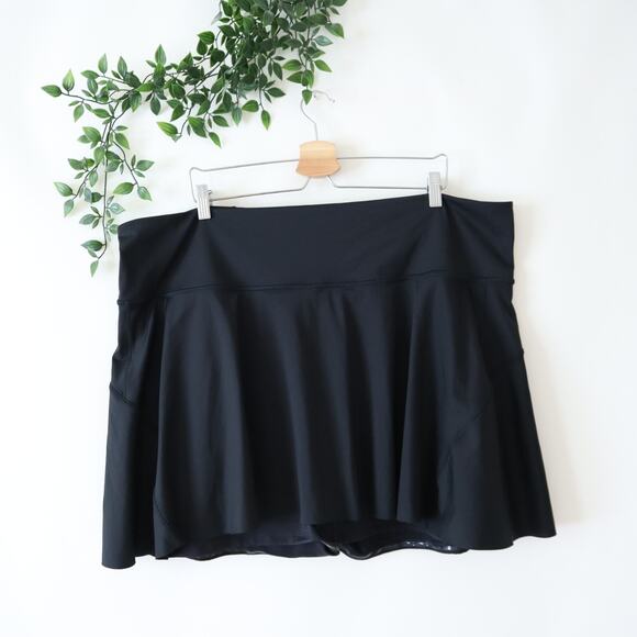 Athleta Women's Black Ace Tennis 1.5" Skort Plus Size 3X - Picture 1 of 4